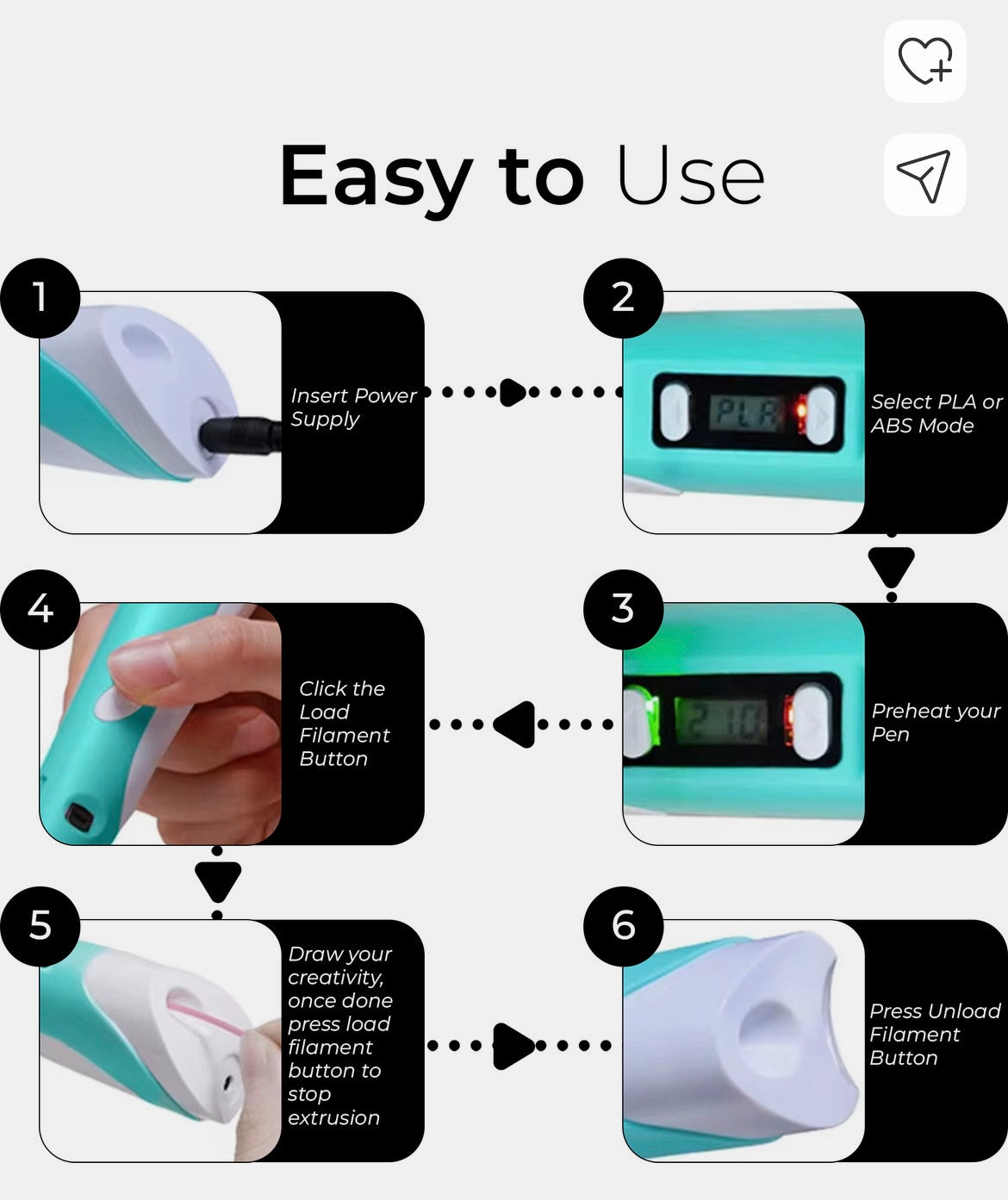 PLAYLOOP™ 3D Printer Pen for Kids