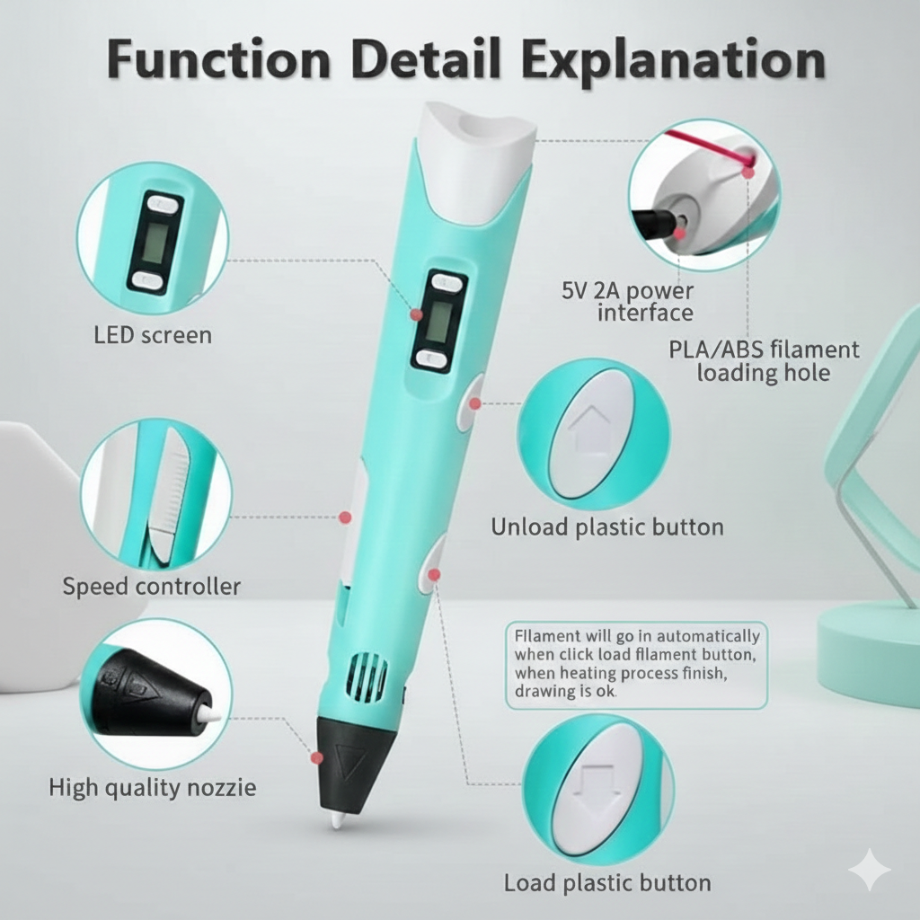 PLAYLOOP™ 3D Printer Pen for Kids